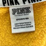PINK - Victoria's Secret PINK Victoria Secret Yellow Mock Zip Neck Sweatshirt Small Photo 4