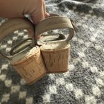 Eddie Bauer Shoes Womens Size 6.5 Taupe Cork Wedge Sandals Ankle Strap 8140-875 Photo 4