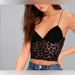 Free People Intimately Cropped Elegant Black Lace Bralette S Photo 3