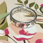 Wildflowers Silver Ring size 11 brand new etched saying band boho bohemian Photo 0