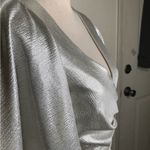 Eliza J  Metallic Silver Maxi Dress Photo 8