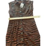 Free People NWT Tiger Print Sleeveless Button Front Dress Brown Size S P Photo 1