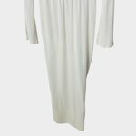 Tori Praver  Cream Metallic Stripe Long Sleeve Maxi Swim Cover Up Photo 9