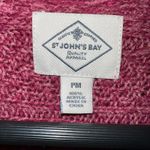 st. john's bay St. John’s Bay long sleeved boatneck burgundy sweater women's size petite medium Photo 4