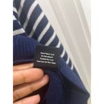 Monrow Wool Cashmere Stripe Crew Neck Sweater Sz XS Blue Photo 6