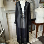 Lucie Ann Peignoir black Robe w/ matching nightgown full swing set Size L Size L Photo 2