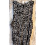 Rafaella Black White Abstract Print Sleeveless Jumpsuit Size Large Photo 5