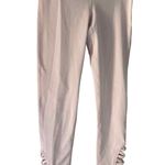 Mono B Women's Size Small Pink Cropped Criss Cross Cut Bottom Leggings Photo 4