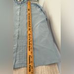 Vintage Montgomery Ward Button Up Tie Neck Blouse Pin Tucks Ruffle Sleeve *READ Blue Size undefined Photo 5