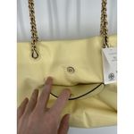 Tory Burch Lemon Sugar Ella Chain Tote Nylon Magnetic Snap Closure Yellow Bag Photo 5