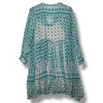 Maeve Anthropologie Women Sheer Green Ruffle Hem Dress 6 Boho Festival Resort Photo 1