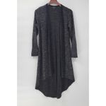 Red 23 Longline Cardigan Sweater Leather Sleeve Contrast Black Made USA Women M Size M Photo 4