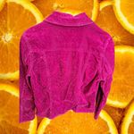 Geoffrey Beene Sport Women's Magenta Corduroy Button Up Jacket Size 8 Stretch Purple Photo 6