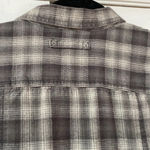 Duluth Plaid Flannel Button Down Long Sleeve Grey Gray Cream Plaid Vented Hem Size XS Photo 7