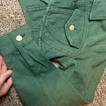 Le lis  Forest Green Cropped Jean Jacket Photo 6