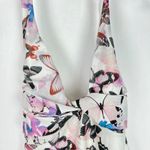 DKNY NWT Butterfly Printed Twist-Front Halter Tankini Swim Top Size XS A1510 Photo 3