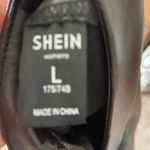 SheIn Black Faux Leather Skirt Photo 2