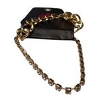 Paparazzi  Material Girl Gold Bracelet Rhinestone Layered Chunky Chain Gold Tone Photo 4