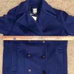 Maeve  Anthropologie XS Pea Coat Double Breasted Wool‎ Blend Navy Blue Classic Photo 5