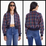 💕MOTHER💕 The Mock Neck Ribbed Jacket ~ Beat By Beat XS NWT Plaid 80s Photo 9