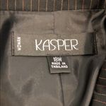 Kasper Women Jacket 18W Striped 3 Button Front Office Siren Preppy Formal Black Photo 5