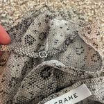 frame denim FRAME Womens Beige Grey Animal Print Satin Adjustable Top Size XL Photo 3