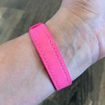 BCBGeneration BCBG Neon pink Faux Leather Bracelet w/ Gold Pyramid Photo 1
