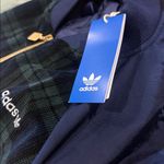 Adidas NWT Originals Tartan Plaid Corduroy Bomber Jacket Green Blue Photo 11