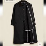 J.Crew NWT  Long Barn Jacket‎ in Black Waxed Cotton Twill Size LARGE Coat CC954 Photo 14