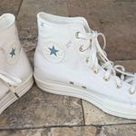 Converse White  Chuck Taylor All Star high top platform tiny tattoos sneakers Photo 1