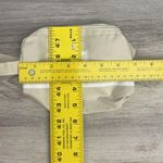 Tan & White Double Zip Small Travel Bag 5" X 7" Photo 7