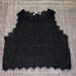 Sans Souci Black Textured Crop Top Photo 4