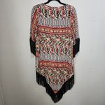 Love Tease  Cardigan Kimono Lightweight Pattern Fringe Print Casual Open Front Photo 5