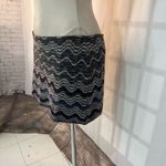 Missoni  Sport Black Chevron Knit Mini Skirt Italian Size 42 or US Large 10/12 Photo 2