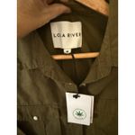 Lola River Hemp Utility Shirt Jacket Olive Green Size Medium NWT Photo 2