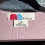 Free People Beach Womens Ribbed Light Pink Crop Top Size L Large Photo 3