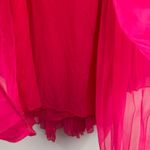 Strut & Bolt  Pleated Chiffon Cape Shift Mini Dress hot pink size S Small NWT Photo 2