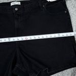 Abercrombie & Fitch Abercrombie High Rise 7" Dad Jean Shorts Black Denim Stretch Plus Size 24 37 Photo 7