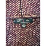 Lety & Me Cardigan Women's 3X Red Beige Sweater Chunky Knit Open Front Size undefined Photo 4