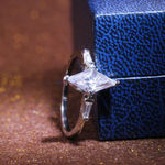 Boutique NEW Women's Marquis Platinum Plated Simulated Diamond Band‎ Ring Size 7 Photo 4