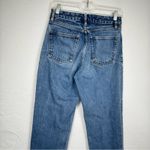 Brandy Melville John Galt Straight Leg Jeans Womens M Blue High Rise Raw Hem Photo 8