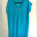 Vintage Women's Teal Stan Herman Chenille Robe Bathing Suit Cover Up Size L Blue Size L Photo 0