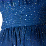 Blondie Nites  navy blue sparkly halter prom‎ dress, size junior 7 Photo 5