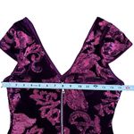 Guess  Burgundy Velvet Sequin Mini Evening Dress Size 4 Photo 13