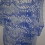 Chico's  M Blue String Crocheted Top Photo 0
