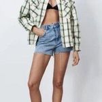 ZARA NWT  Plaid Overshirt Jacket Green Cream Relax Fit Bloggers Fav S Photo 0