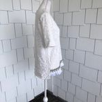 Badgley Mischka  Women's Battenberg Lace Embellished Tassel Hem Lace Top sz 4 Photo 6