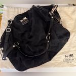 Coach Madison Satchel Black With Dust bag Blue Interior Photo 0