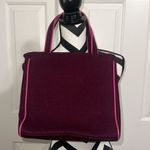 LULU GUINNESS Floral Felt Handbag Purple Photo 3