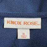 Knox Rose  Navy Blue Flutter Short Sleeves Tiered Midi Dress, Size XL Photo 9